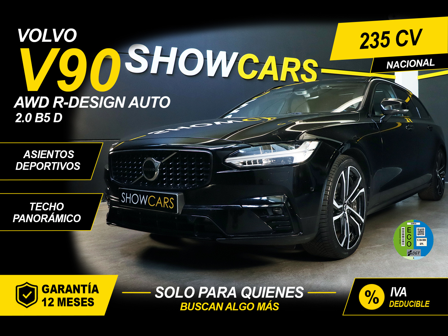 1-ZOCALO NUEVO Fotografía del VolvoV90V90 2.0 B5 D AWD RDesign Auto de segunda mano en Show Cars